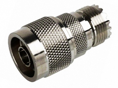 Переходник штекер N - гнездо UHF  Ni/Silver pin/Delrin