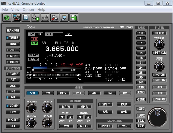 Программное обеспечение ICOM RS-BA1 ver.2