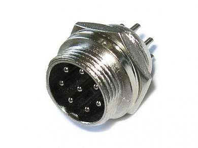 M16 штекер GX16 (MIC338) 8-pin на корпус 125V/7А