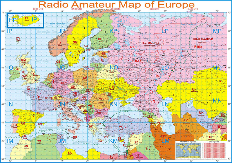 Радиолюбительская карта Европы