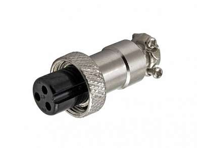 M12 гнездо GX12 3-pin на кабель 125V/5А