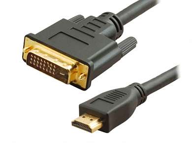 Шнур шт. HDMI V1.3 - шт. DVI-D Single Link GOLD