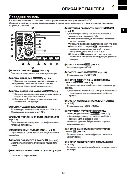Инструкция для ICOM IC-9700