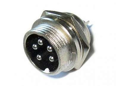 M16 штекер GX16 (MIC335) 5-pin на корпус 125V/7А