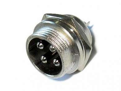 M16 штекер GX16 (MIC334) 4-pin на корпус 125V/7А