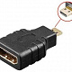 Переходник шт. Micro HDMI - гн. HDMI  GOLD/Pl