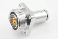 716-242F гнездо, 7/16, на корпус, с фланцем 4 отв., прижимное, RG-58