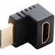 Переходник шт. HDMI - гн. HDMI прямой угол  GOLD/Pl  тип 2