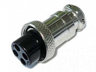 M16 гнездо GX16 (MIC324) 4-pin на кабель 125V/7А
