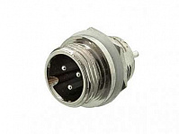 M12 штекер GX12 3-pin на корпус 125V/5А