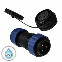 Разъём герметичный SZC28 3P-M-FB, 3 контакта