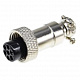 M12 гнездо GX12 (MIC327 mini, GX12M-7A) 7-pin на кабель 125V/5А