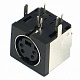 Гнездо Mini DIN 4- pin на плату экранированное