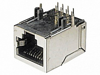Гнездо RJ45 8р8с на плату экранир. 5U (PCB-8D)