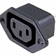 Гнездо АС на корпус (AC-022, AS-208)  220V/10A 3c