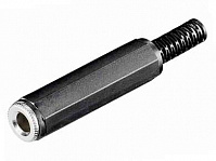 Гнездо 6.35 мм стерео на кабель  Ni/Pl