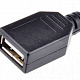 Гнездо USB-A 2.0 на кабель  Ni/Pl