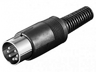 Штекер DIN 7-pin (45 гр.)  Ni/Pl