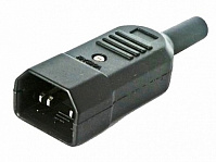 Штекер AC на кабель (AC-101, AS-413)  220V/10A 3c