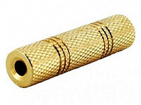 Переходник гн. 3.5 мм - гн. 3.5 мм стерео  Gold