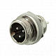 M12 штекер GX12 3-pin на корпус 125V/5А