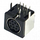 Гнездо Mini DIN 8- pin на плату , экранированное