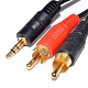 Шнур штекер 3.5 мм стерео - 2 штекера RCA GOLD