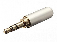 Штекер 3.5 мм стерео Gold/Nickel -белый-