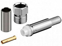 Гнездо FME  на кабель RG58/U обжим  Ni/Gold pin/Delrin