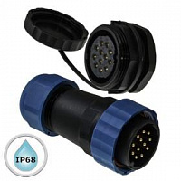 Разъём герметичный SZC28 12P-M-FB, 12 контактов